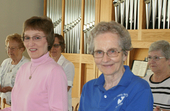 Catholic Benedictine Sisters during Missioning Day ritual at Vespers, Rock Island IL