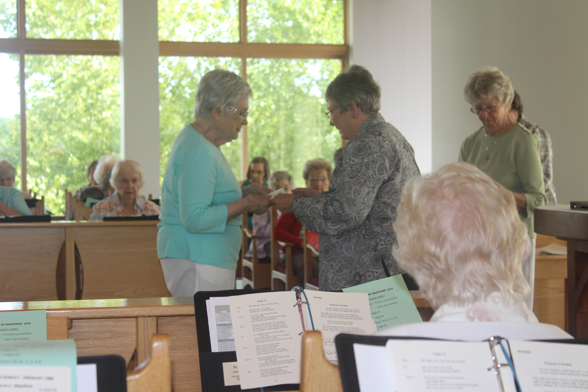 Catholic Benedictine Sister Catherine Maloney on missioning day