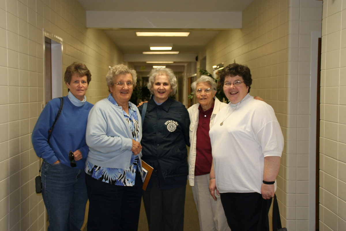 Catholic Benedictine Sisters Claudia Scharf, Anne Newcomer, Peggy Suerth, Cabrini Real and Mary Core 